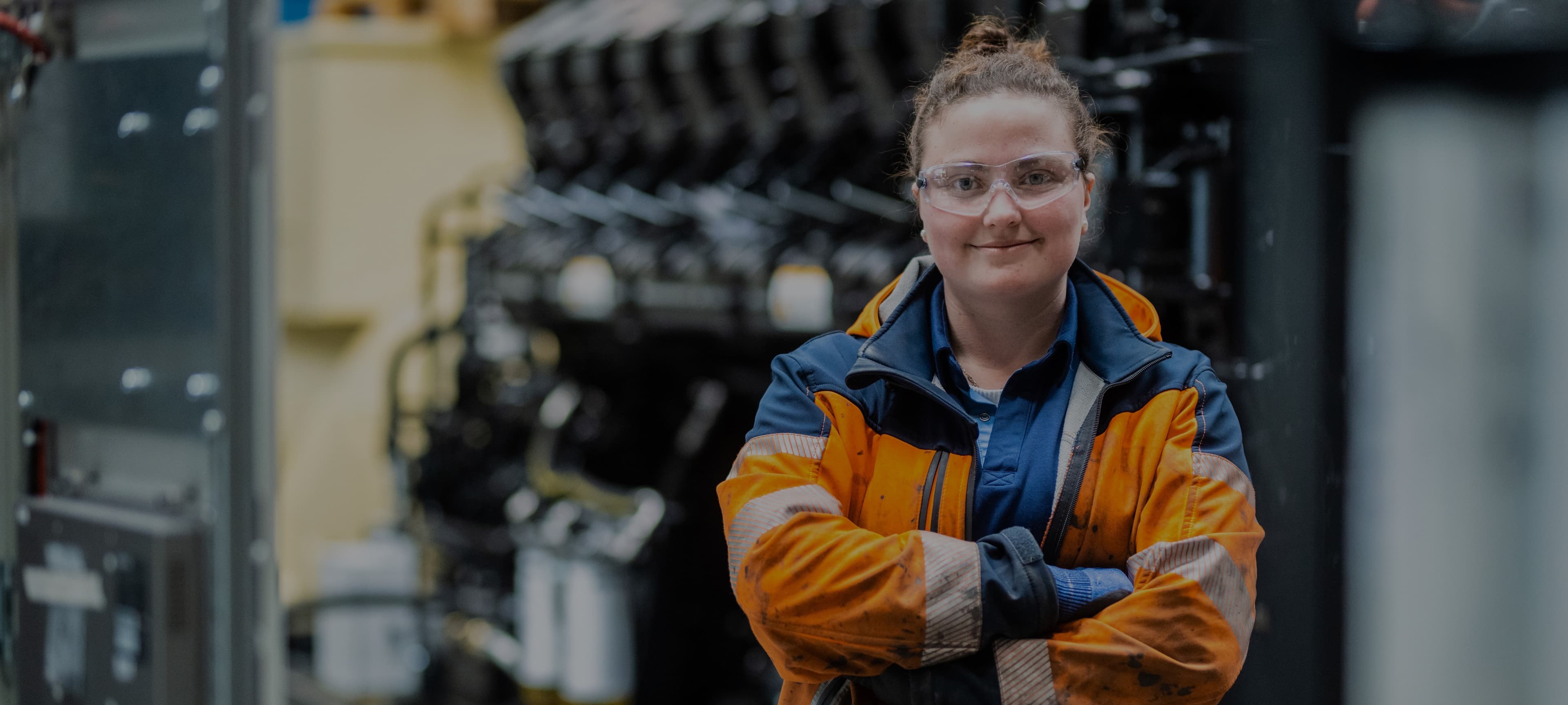 Production operator behind a Rehlko generator sets